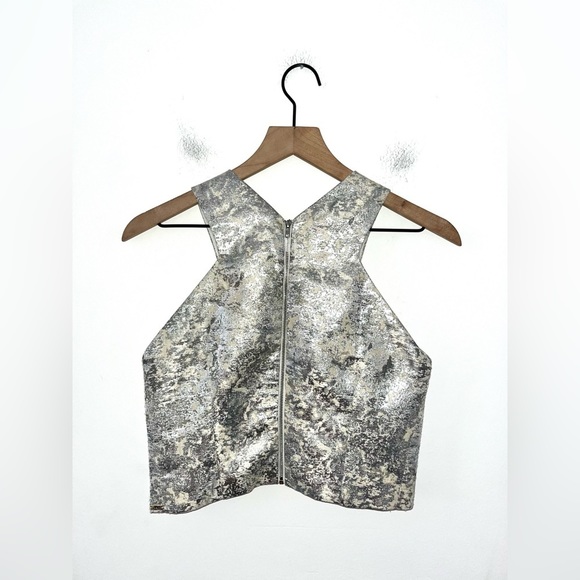 Line & Dot Cameron Crop Top Metallic Size Small - Picture 7 of 11